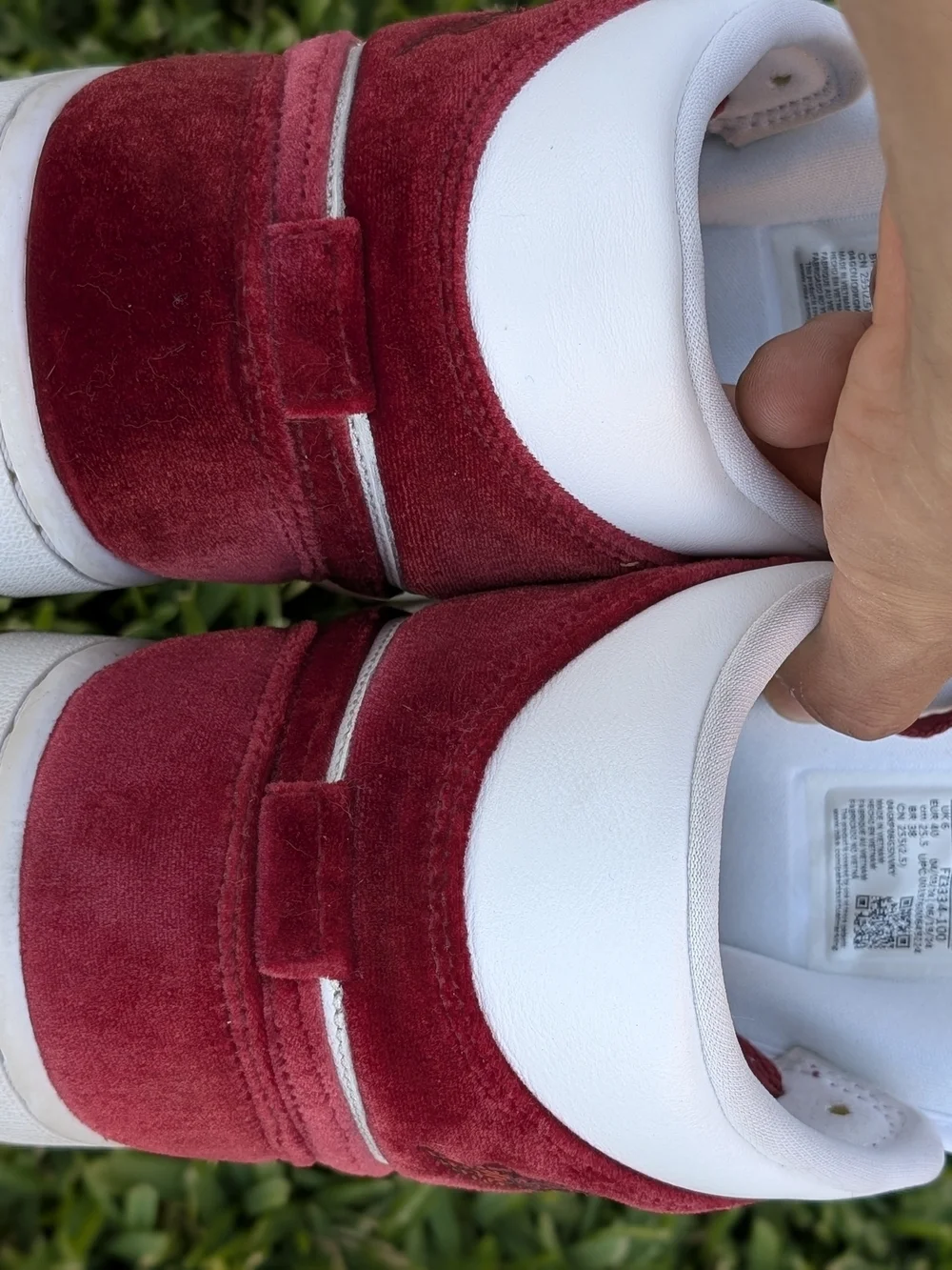Nike Women's Burgundy Suede & White Mid Top Sneakers